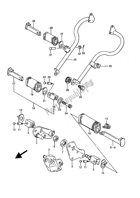 Toutes les pièces pour le Repose Pieds du Suzuki LS 650P Savage 1994