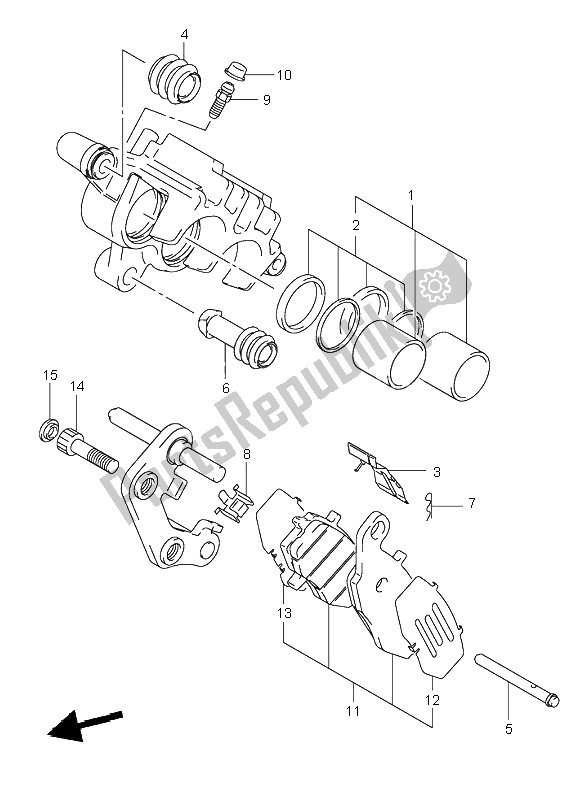 Todas las partes para Pinza Delantera de Suzuki VL 1500 Intruder LC 2003