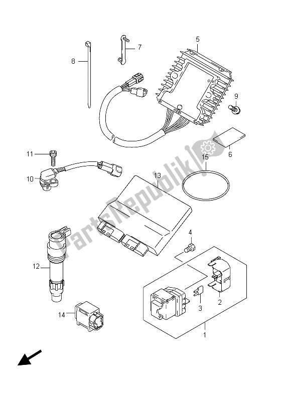 All parts for the Electrical (gsx1300r E19) of the Suzuki GSX 1300R Hayabusa 2012