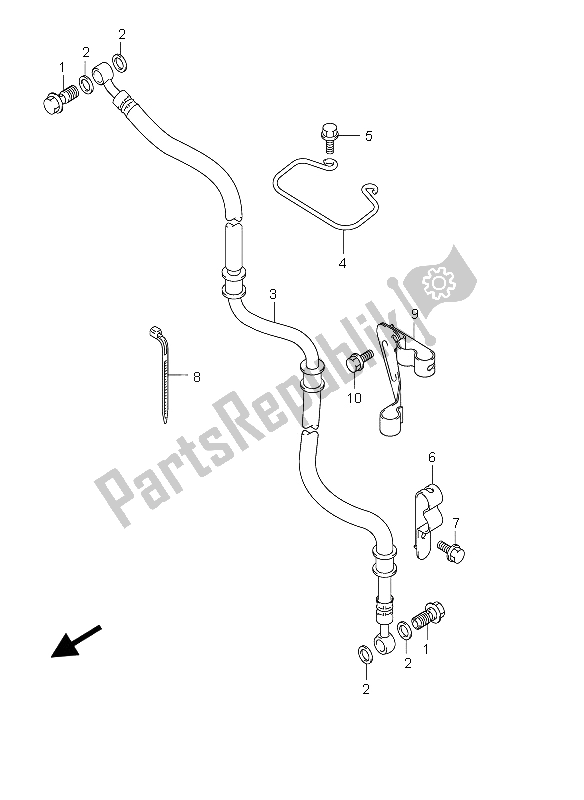 Tutte le parti per il Tubo Freno Anteriore del Suzuki AN 250 Burgman 2006