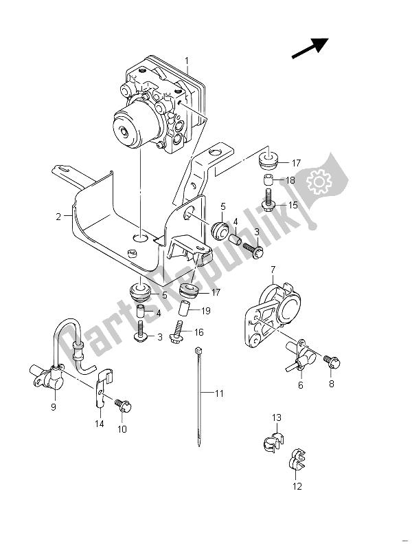 All parts for the Hydraulic Unit (gsf650a) of the Suzuki GSF 650 Sasa Bandit 2011