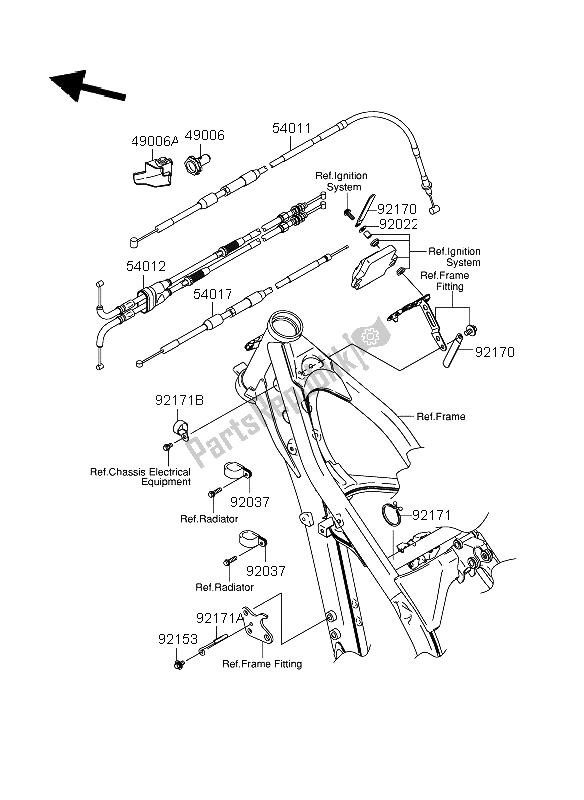 All parts for the Cable of the Suzuki RM Z 250 2006