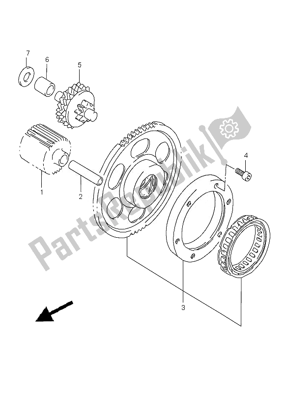 Tutte le parti per il Frizione Di Avviamento del Suzuki VL 1500 Intruder LC 2007