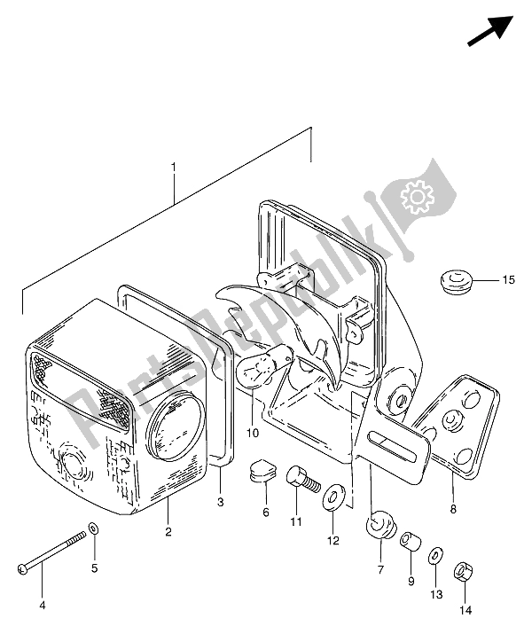 Toutes les pièces pour le Feu Arrière Combiné (e22) du Suzuki GN 250E 1991