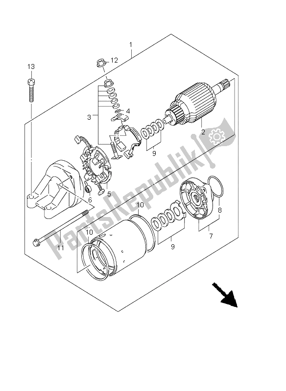 Tutte le parti per il Motore Di Avviamento del Suzuki GSX 1400 2002