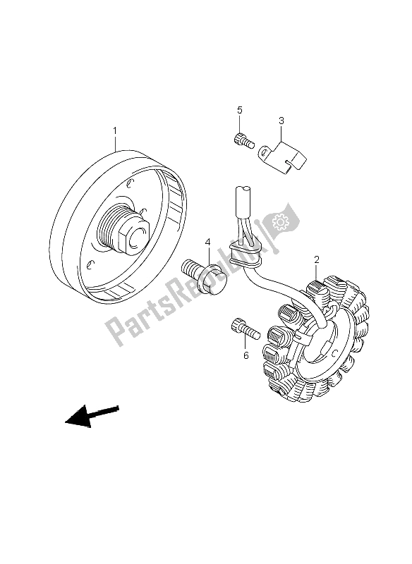 Toutes les pièces pour le Générateur du Suzuki GSX R 750 2006