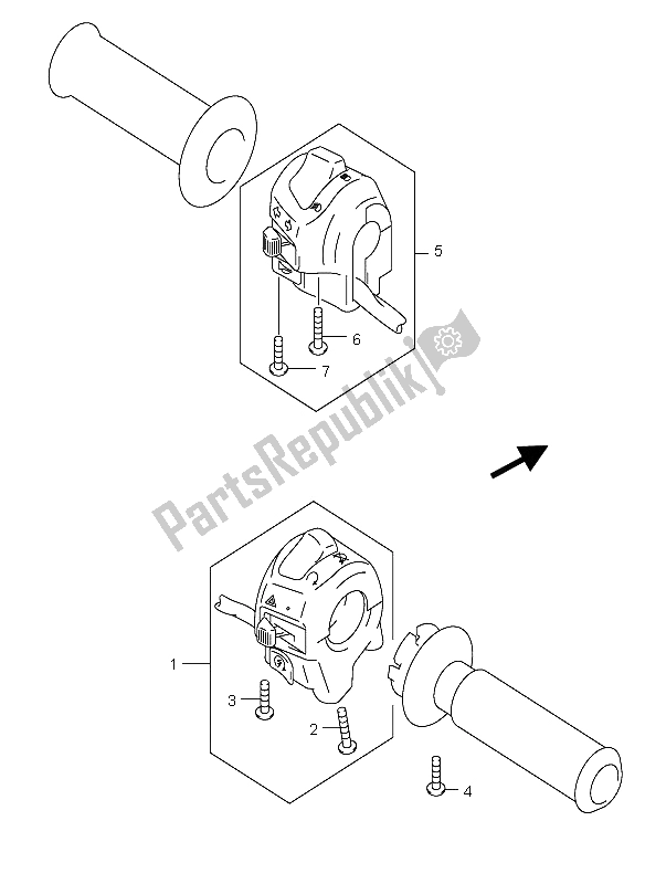 Todas las partes para Interruptor De La Manija de Suzuki Burgman AN 400S 2006