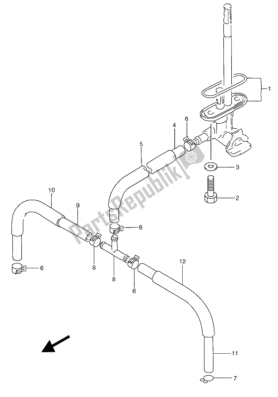 All parts for the Fuel Cock of the Suzuki RGV 250 1993