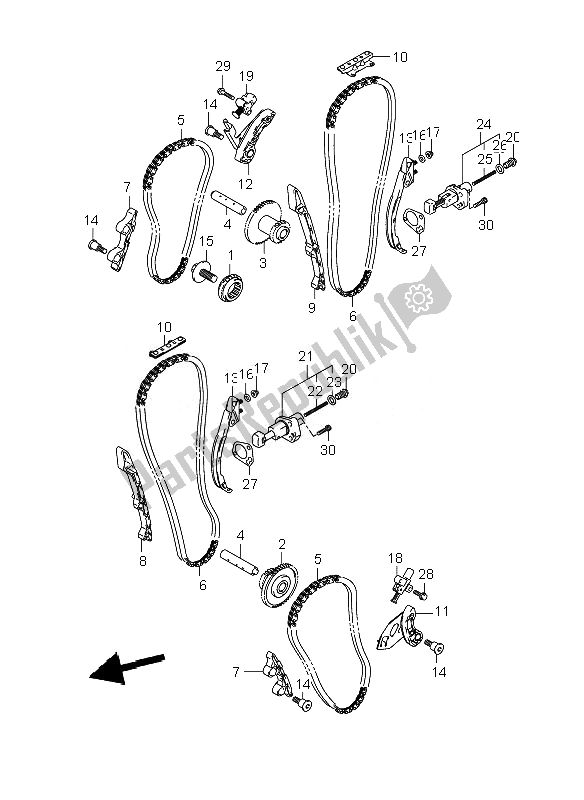 Toutes les pièces pour le Chaîne De Came du Suzuki VZR 1800 RZ M Intruder 2007