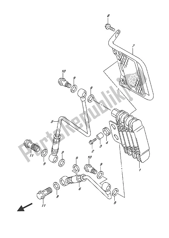 Tutte le parti per il Radiatore Dell'olio del Suzuki RV 200 2016