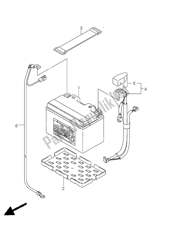 All parts for the Battery (gsf1250a E24) of the Suzuki GSF 1250A Bandit 2011