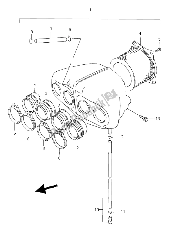 Tutte le parti per il Filtro Dell'aria del Suzuki GSX 600F 1998