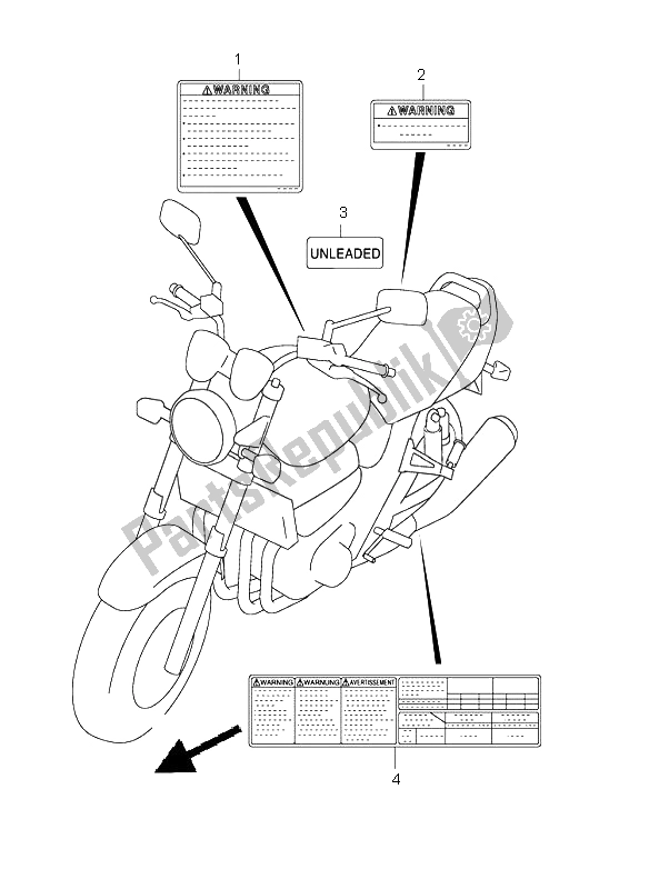 Todas las partes para Etiqueta de Suzuki GSX 1400 2005