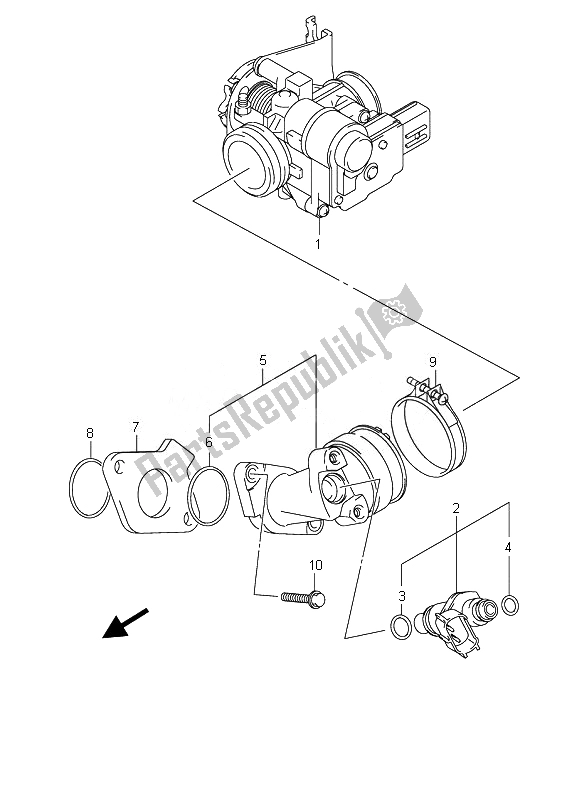 Tutte le parti per il Corpo Farfallato del Suzuki UX 150 Sixteen 2010