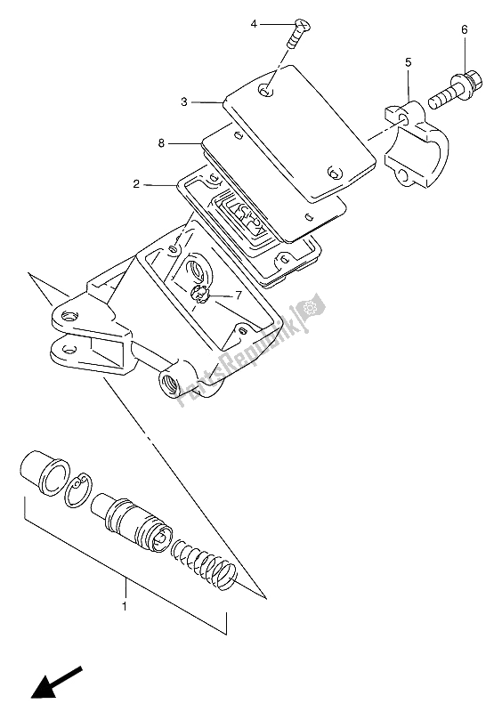 Todas las partes para Cilindro Maestro Delantero de Suzuki GSX R 1100W 1993