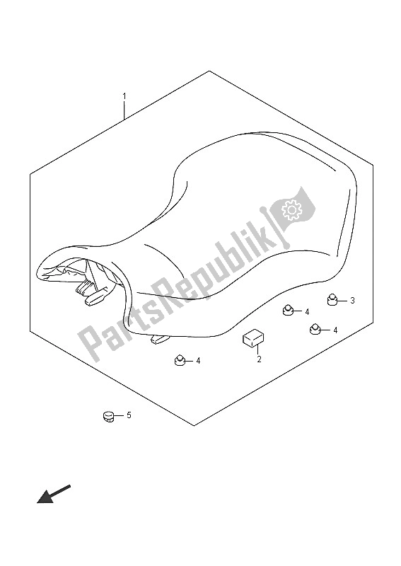 All parts for the Seat of the Suzuki LT A 750 XZ Kingquad AXI 4X4 2016