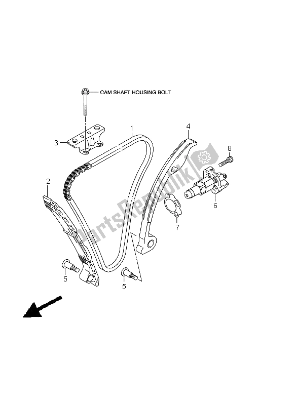 All parts for the Cam Chain of the Suzuki GSX R 750 2011