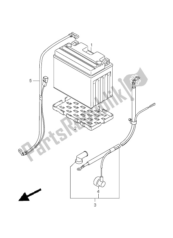 All parts for the Battery (sv650a-ua-sa-sua) of the Suzuki SV 650 Nsnasa 2009