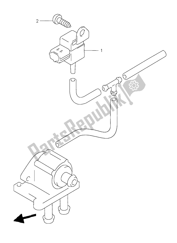 Alle onderdelen voor de Boost Sensor van de Suzuki VL 1500 Intruder LC 1999