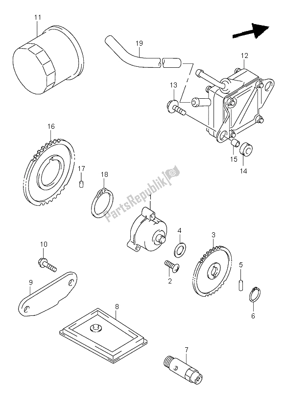 Tutte le parti per il Pompa Dell'olio E Pompa Del Carburante del Suzuki SV 650 NS 2002