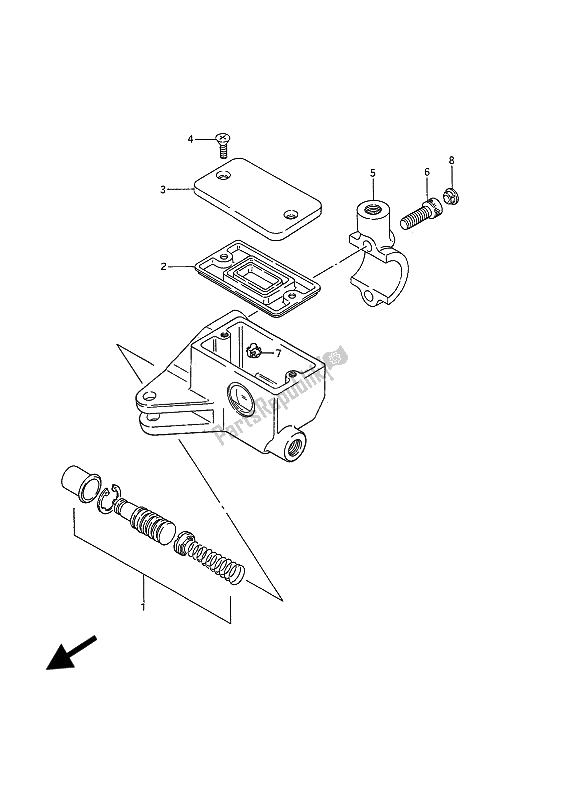 Todas las partes para Cilindro Maestro Delantero de Suzuki VS 1400 Glpf Intruder 1991