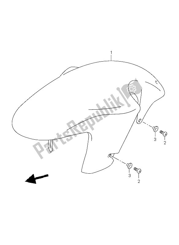 All parts for the Front Fender of the Suzuki TL 1000R 1999