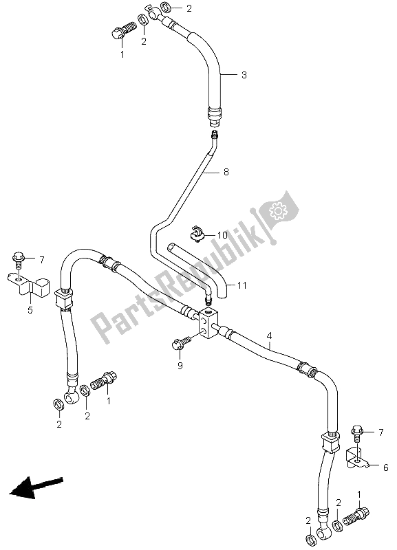 All parts for the Front Brake Hose of the Suzuki LT Z 400 Quadsport 2004