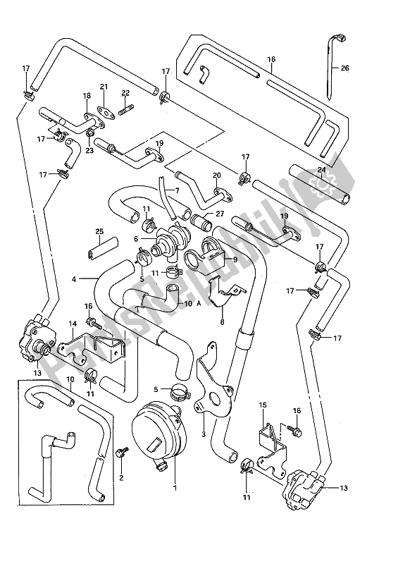 All parts for the Second Air (e18-e39) of the Suzuki GSX R 750W 1994
