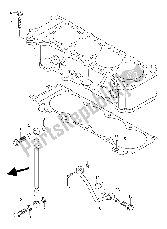 Todas las partes para Cilindro de Suzuki GSX 1300 RZ Hayabusa 2003