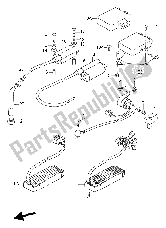 Toutes les pièces pour le électrique du Suzuki VS 600 Intruder 1996