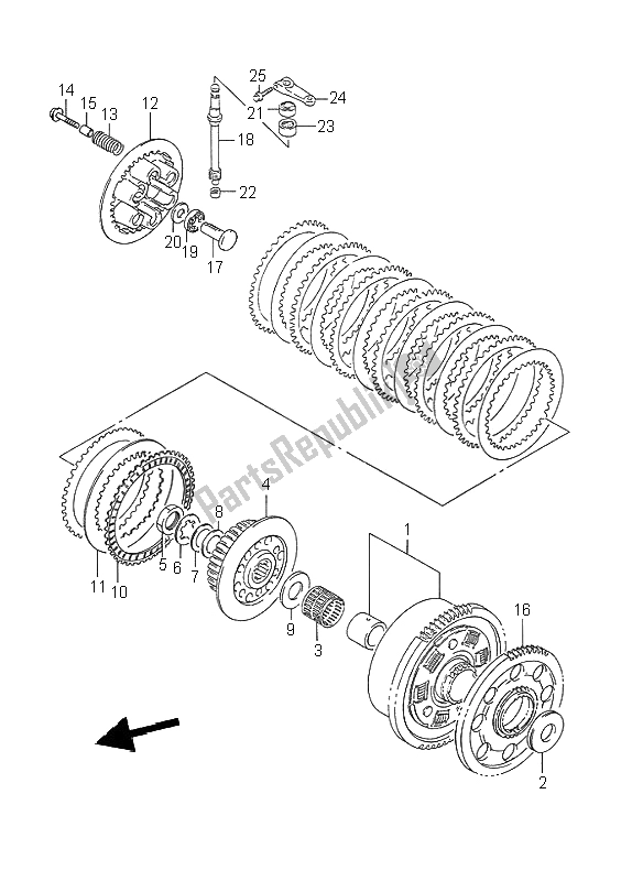 Todas las partes para Embrague de Suzuki GSX R 750W 1995