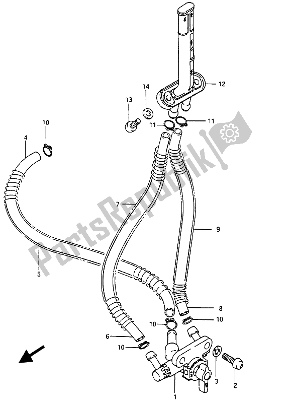 Todas as partes de Torneira De Combustível do Suzuki RG 250 Cffc Gamma 1987