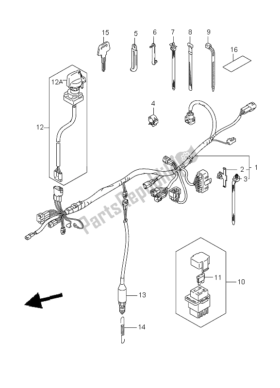 Todas as partes de Chicote De Fiação do Suzuki LT Z 400 Quadsport 2005