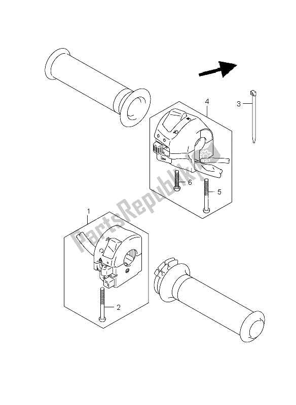 Tutte le parti per il Interruttore Maniglia del Suzuki GSX 1400 2006