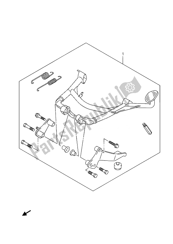 Todas las partes para Conjunto De Soporte Central (opcional) de Suzuki DL 650A V Strom 2014