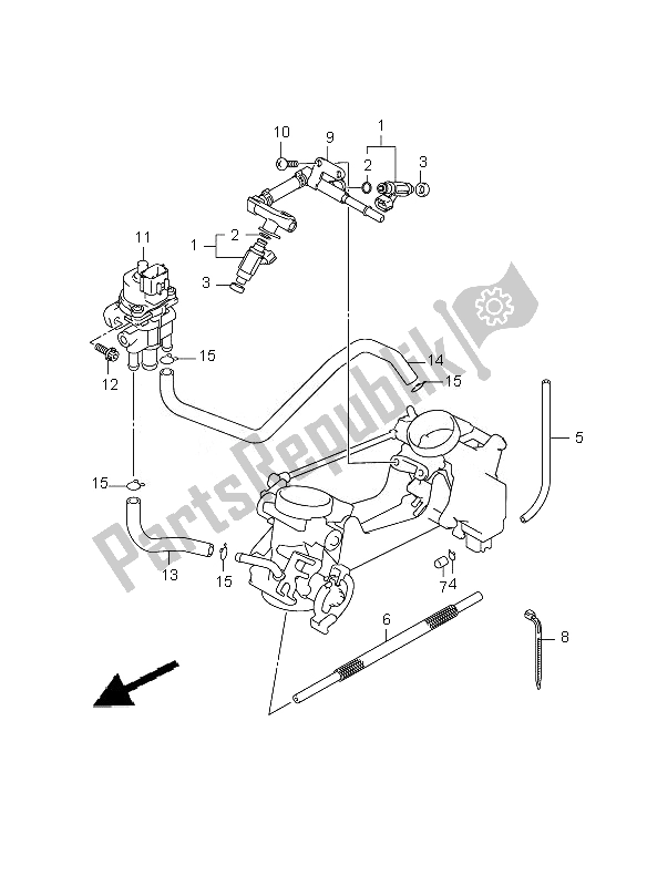 Wszystkie części do Mocowanie Korpusu Przepustnicy Suzuki DL 650A V Strom 2010