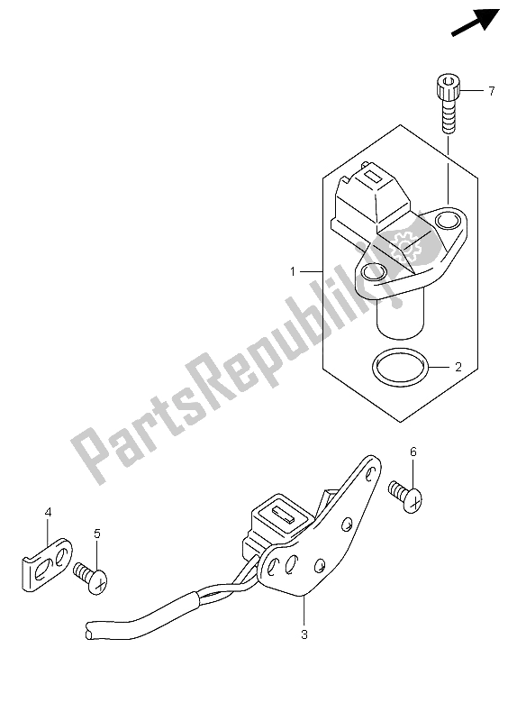 All parts for the Signal Generator of the Suzuki GSX R 600X 2005