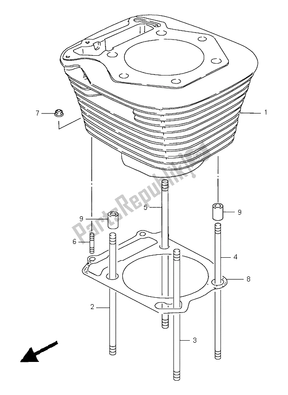 Tutte le parti per il Cilindro del Suzuki LS 650 Savage 2001