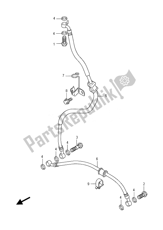 Wszystkie części do Przewód Przedniego Hamulca Suzuki GSX R 1000Z 2014
