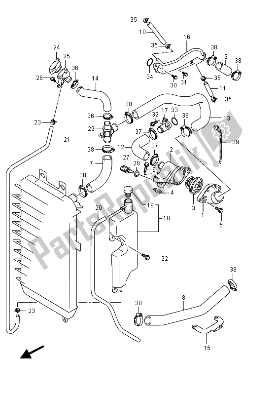 Todas las partes para Manguera Del Radiador de Suzuki VZR 1800 BZ M Intruder 2015