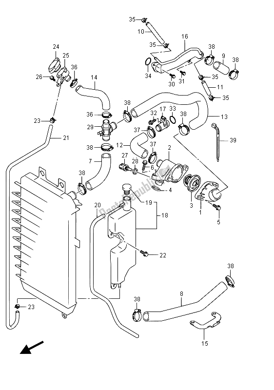 Todas las partes para Manguera Del Radiador de Suzuki VZR 1800 BZ M Intruder 2015