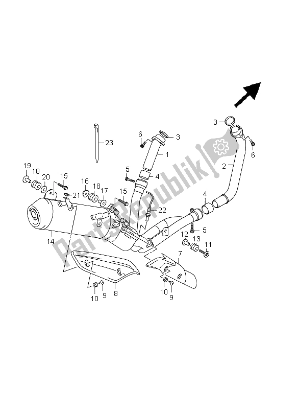 Toutes les pièces pour le Silencieux du Suzuki DL 650A V Strom 2012