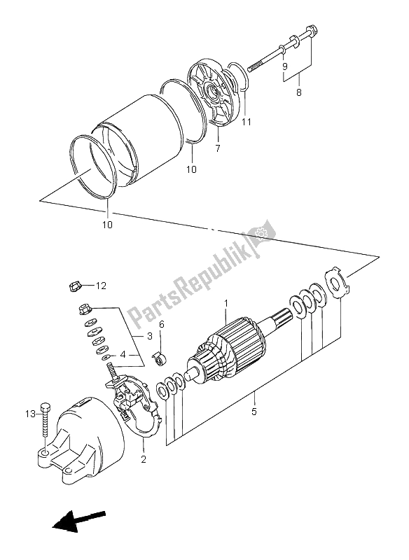 Tutte le parti per il Motore Di Avviamento del Suzuki GSX 600F 1995