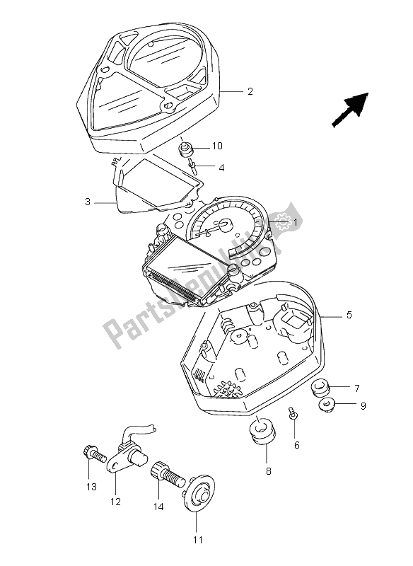 Toutes les pièces pour le Compteur De Vitesse (sv1000s-s1-s2) du Suzuki SV 1000 NS 2003