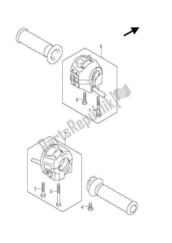 Todas las partes para Interruptor De La Manija de Suzuki UH 125 Burgman 2008