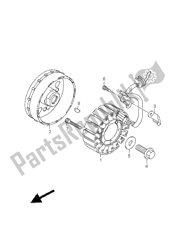 Tutte le parti per il Magnete del Suzuki GSX 1300R Hayabusa 2008