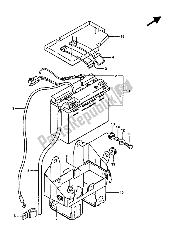 Tutte le parti per il Batteria del Suzuki GV 1400 Gdgcgt 1986