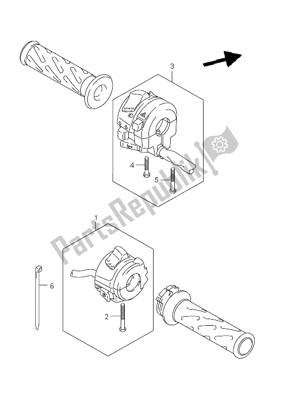 Toutes les pièces pour le Interrupteur De Poignée (p37) du Suzuki DL 650A V Strom 2009