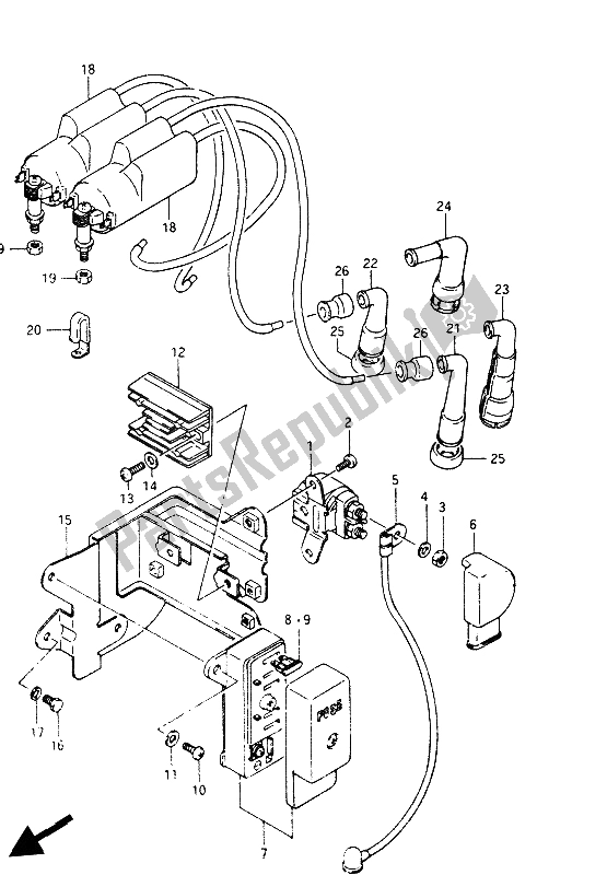 Todas las partes para Eléctrico de Suzuki GS 1100G 1986