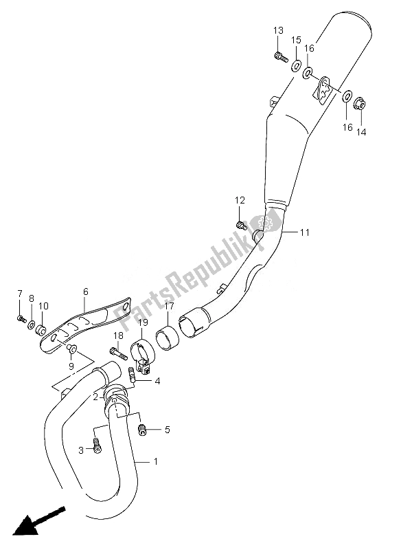 Tutte le parti per il Silenziatore del Suzuki DR Z 400E 2007